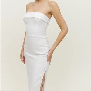 Reformation Marcella Dress- White Linen